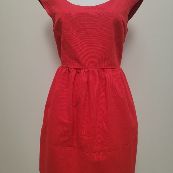 American Eagle Outfitters Red Dress with Bow Size 4 - Picture 1 of 5